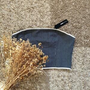 New Fashion Nova Striped Zip Crop Top Sleeveless Women’s Size 1X